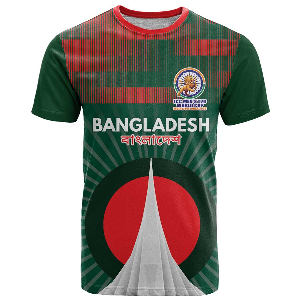 Custom Bangladesh Cricket Spirit 2026 T-Shirt World T20 Edition - Bengal Tiger Graphic Tee