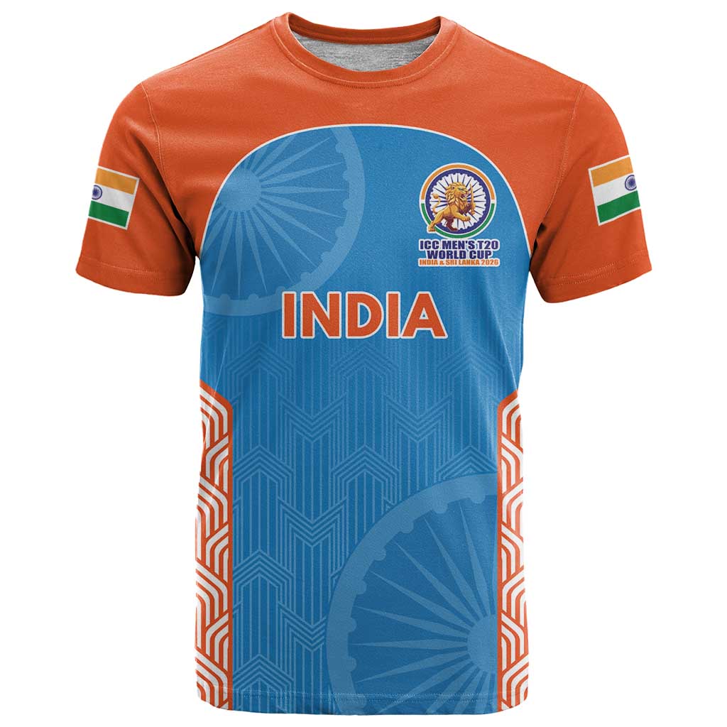 Custom India Cricket Spirit 2026 T-Shirt World T20 Edition Graphic Tee