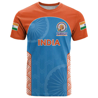 Custom India Cricket Spirit 2026 T-Shirt World T20 Edition Graphic Tee
