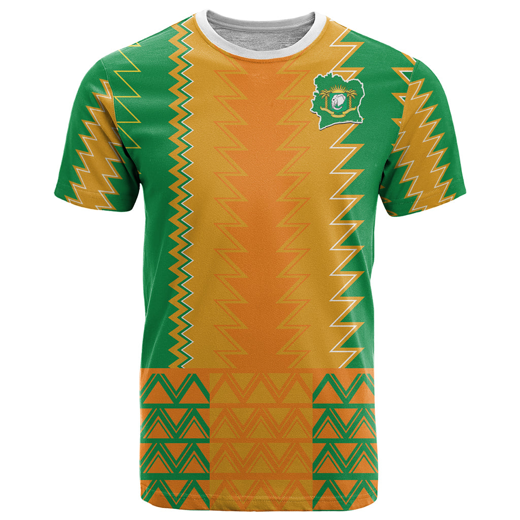 Custom Ivory Coast Football T-Shirt Les Elephants 2024 Sporty Style Graphic Tee