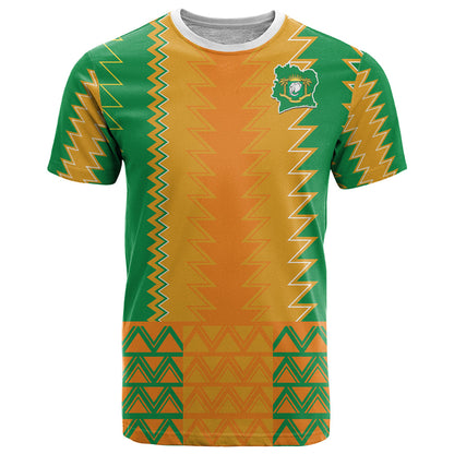 Custom Ivory Coast Football T-Shirt Les Elephants 2024 Sporty Style Graphic Tee
