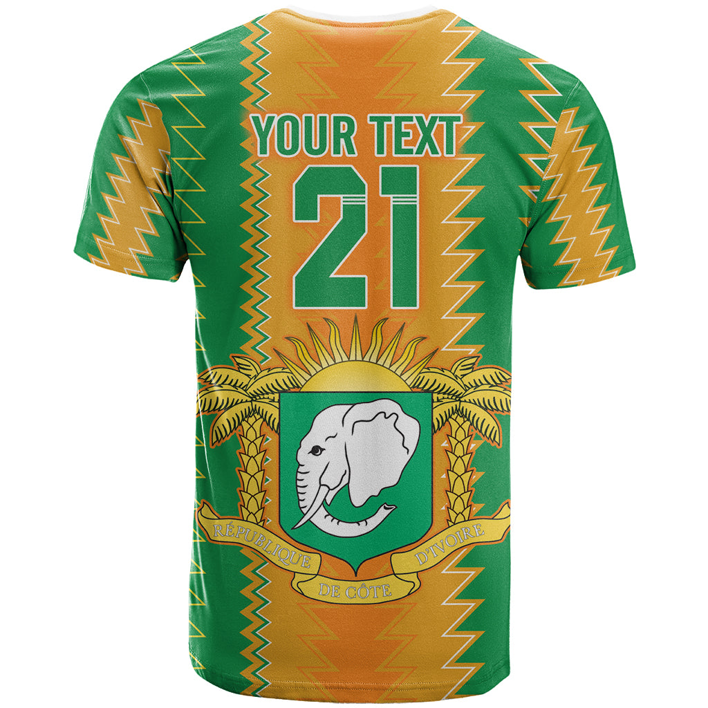 Custom Ivory Coast Football T-Shirt The Champions Les Elephants 2024 Graphic Tee