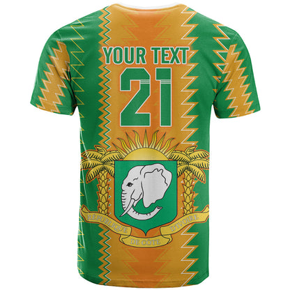 Custom Ivory Coast Football T-Shirt The Champions Les Elephants 2024 Graphic Tee