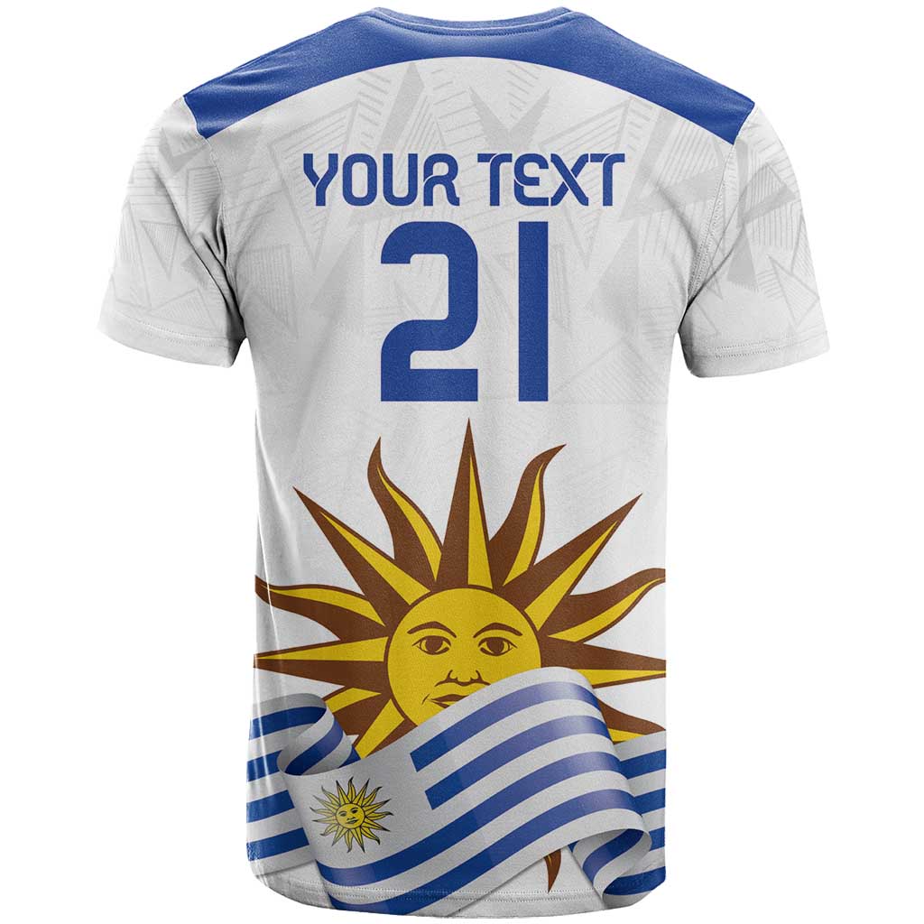 Custom Uruguay La Celeste Football Champions T-Shirt Glory To The Sky Blue Graphic Tee