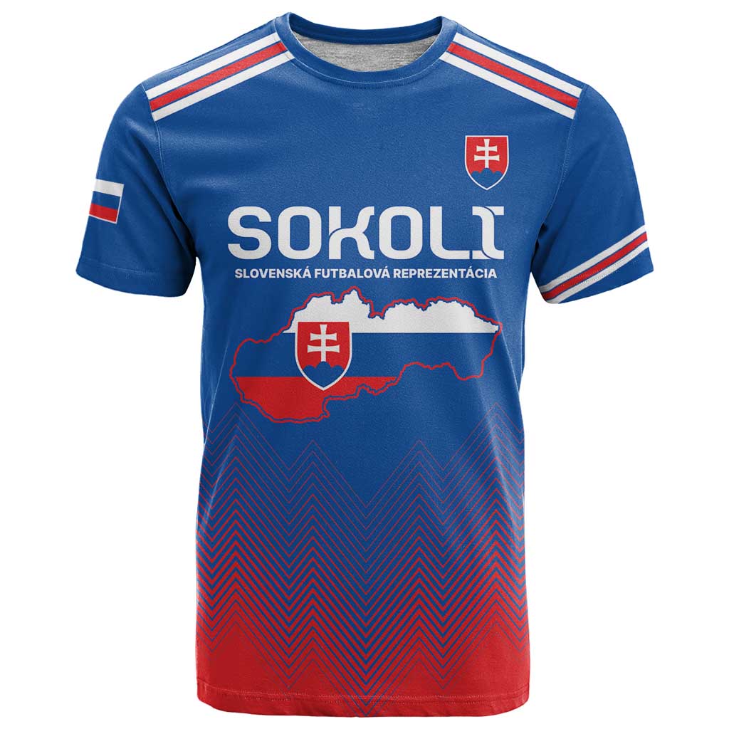 Custom Slovakia Football T-Shirt Come On Sokoli Falcons Graphic Tee