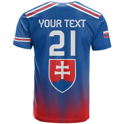 Custom Slovakia Football T-Shirt Come On Sokoli Falcons Graphic Tee