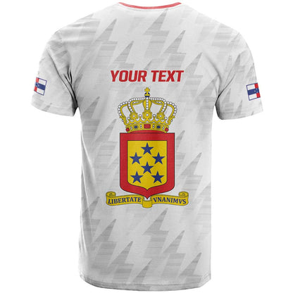 Personalized Nederlandse Antillen 1959-1986 T-Shirt Simple Flag Style Graphic Tee