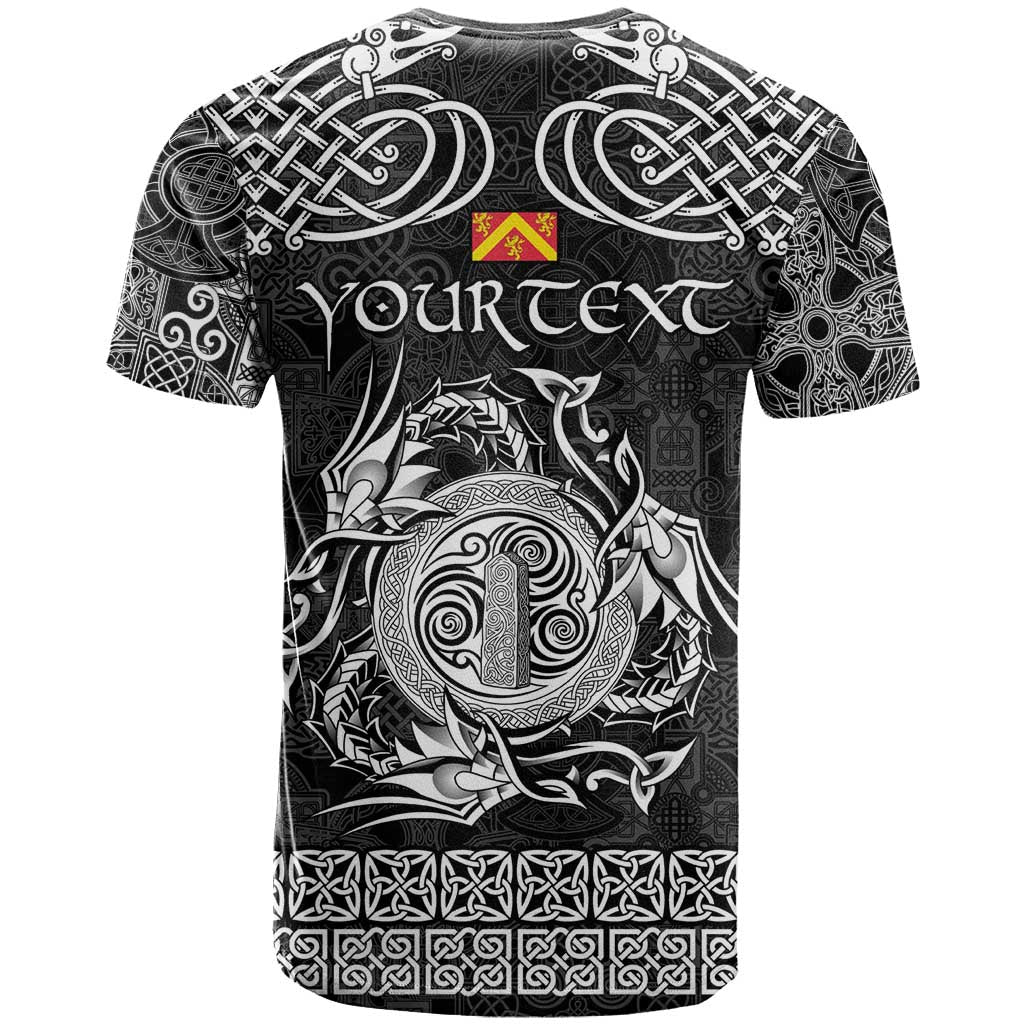 Personalized Anglesey Ynys Mon T-Shirt Black Standing Stone Celtic-inspired Graphic Tee