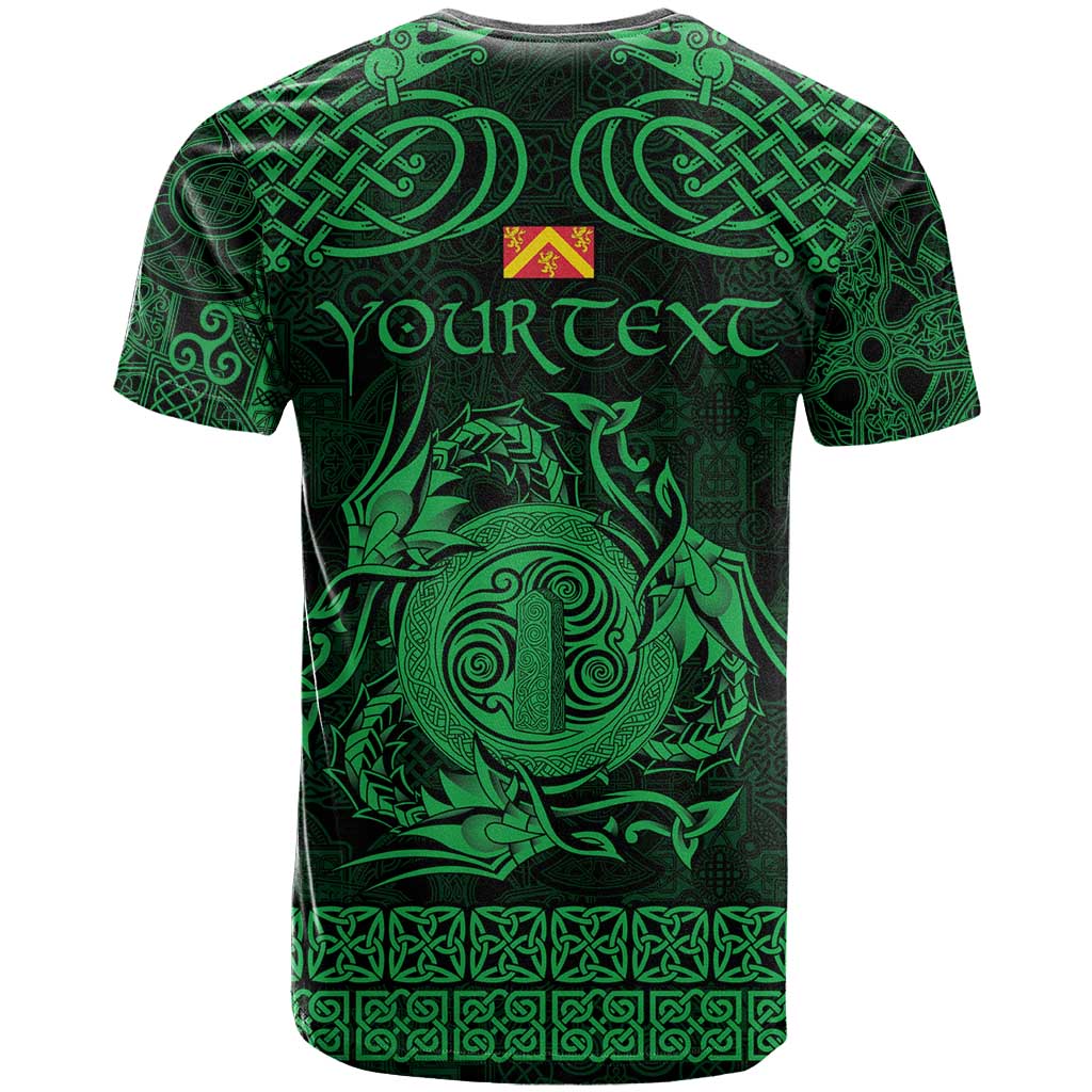 Personalized Anglesey Ynys Mon T-Shirt Green Standing Stone Celtic-inspired Graphic Tee