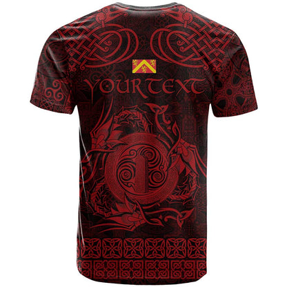 Personalized Anglesey Ynys Mon T-Shirt Red Standing Stone Celtic-inspired Graphic Tee