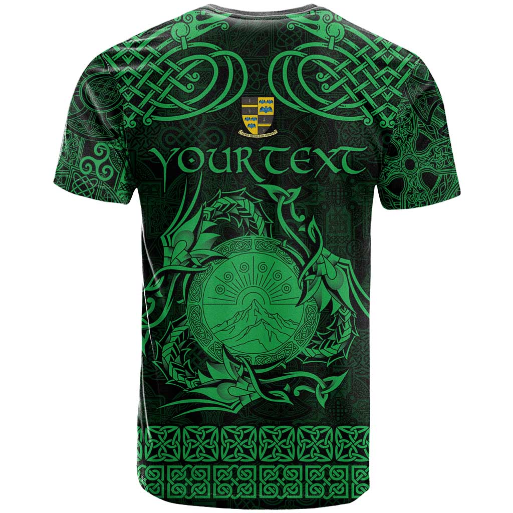Personalized Brecknockshire Sir Frycheiniog T-Shirt Green Brecon Beacons Mountain Celtic-inspired Graphic Tee