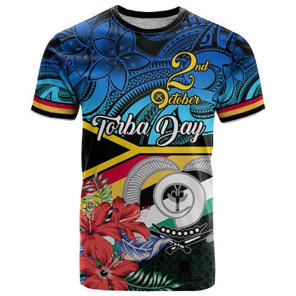 Personalised Torba Vanuatu T-Shirt Sand Drawing With Polynesian Pattern Graphic Tee