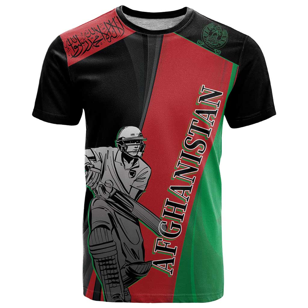 Custom Afghanistan Cricket T-Shirt Sporty Version Graphic Tee