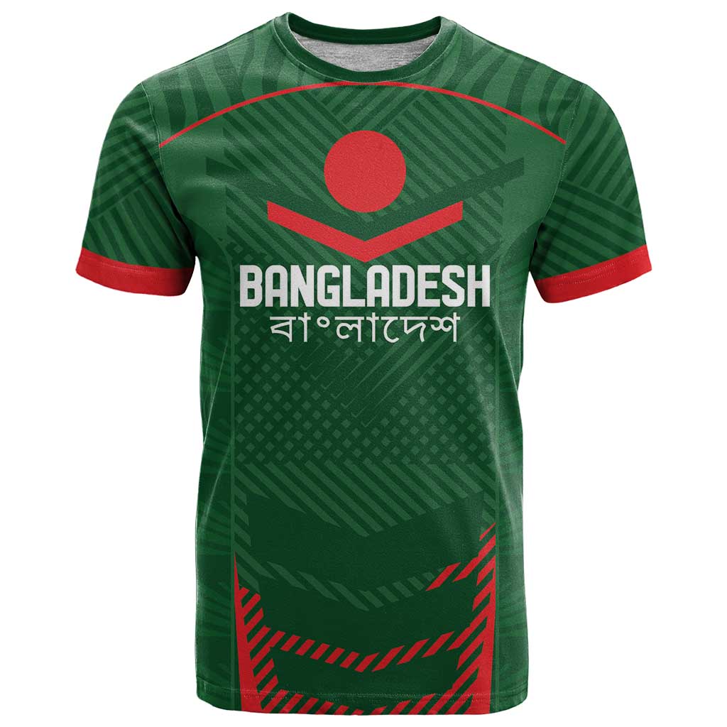 Custom Bangladesh Cricket T-Shirt Go Tigers Sporty Version Graphic Tee