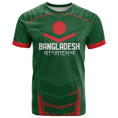 Custom Bangladesh Cricket T-Shirt Go Tigers Sporty Version Graphic Tee