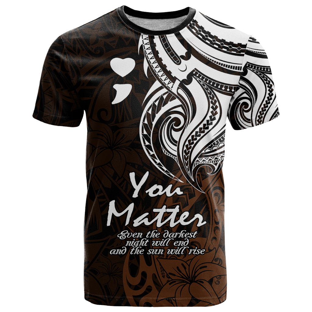 Your Matter Suicide Prevention T-Shirt Gold Polynesian Tribal Graphic Tee