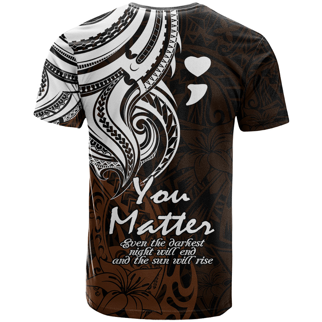 Your Matter Suicide Prevention T-Shirt Gold Polynesian Tribal Graphic Tee