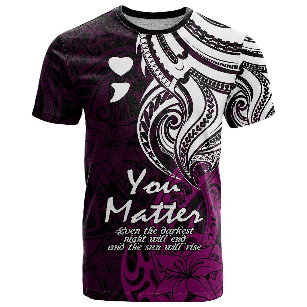 Your Matter Suicide Prevention T-Shirt Pink Polynesian Tribal Graphic Tee