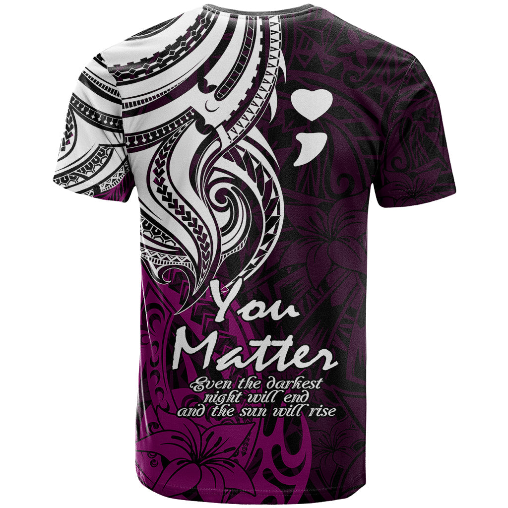 Your Matter Suicide Prevention T-Shirt Pink Polynesian Tribal Graphic Tee