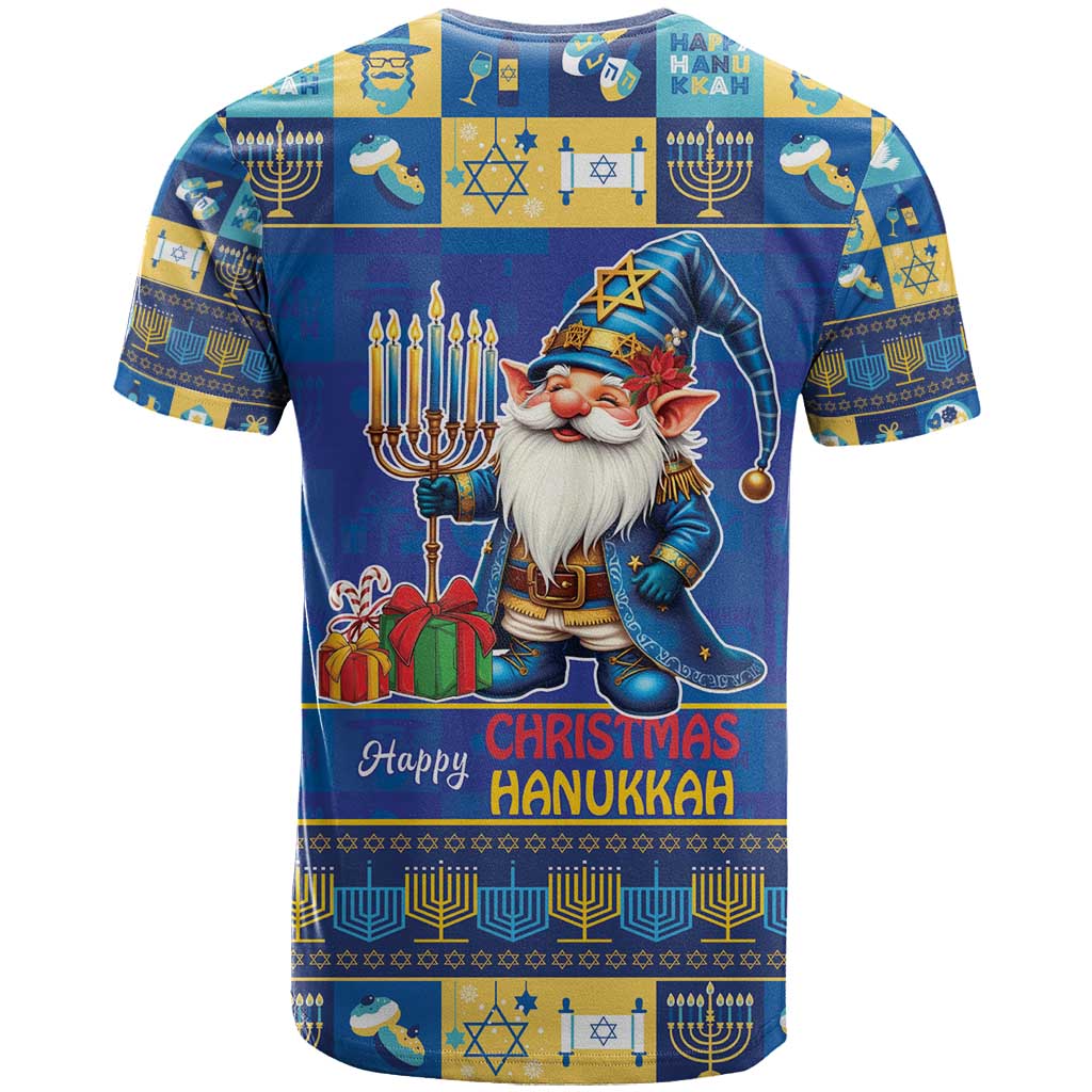 Merry Chrismukkah T-Shirt With Gnome Christmas Hanukkah Graphic Tee
