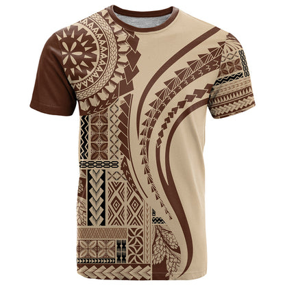 Samoa Siapo Arty T-Shirt Brown Style Graphic Tee