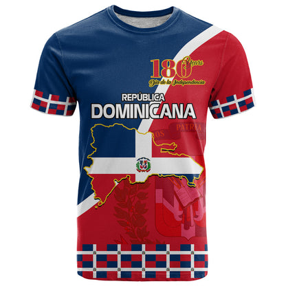 Dominican Republic 180th Years Independence Day Personalized T-Shirt Graphic Tee