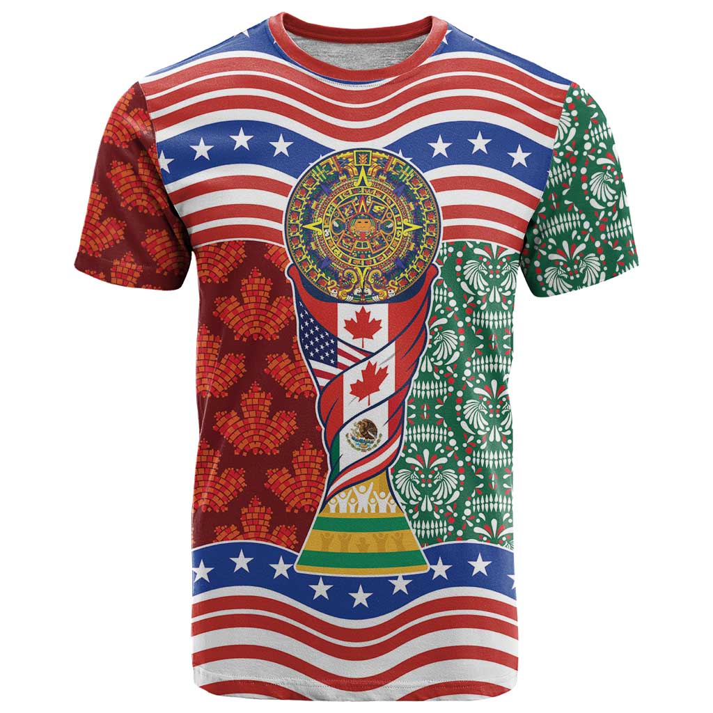 Custom Mexico Canada USA T-Shirt World Nations Football 2026 Graphic Tee