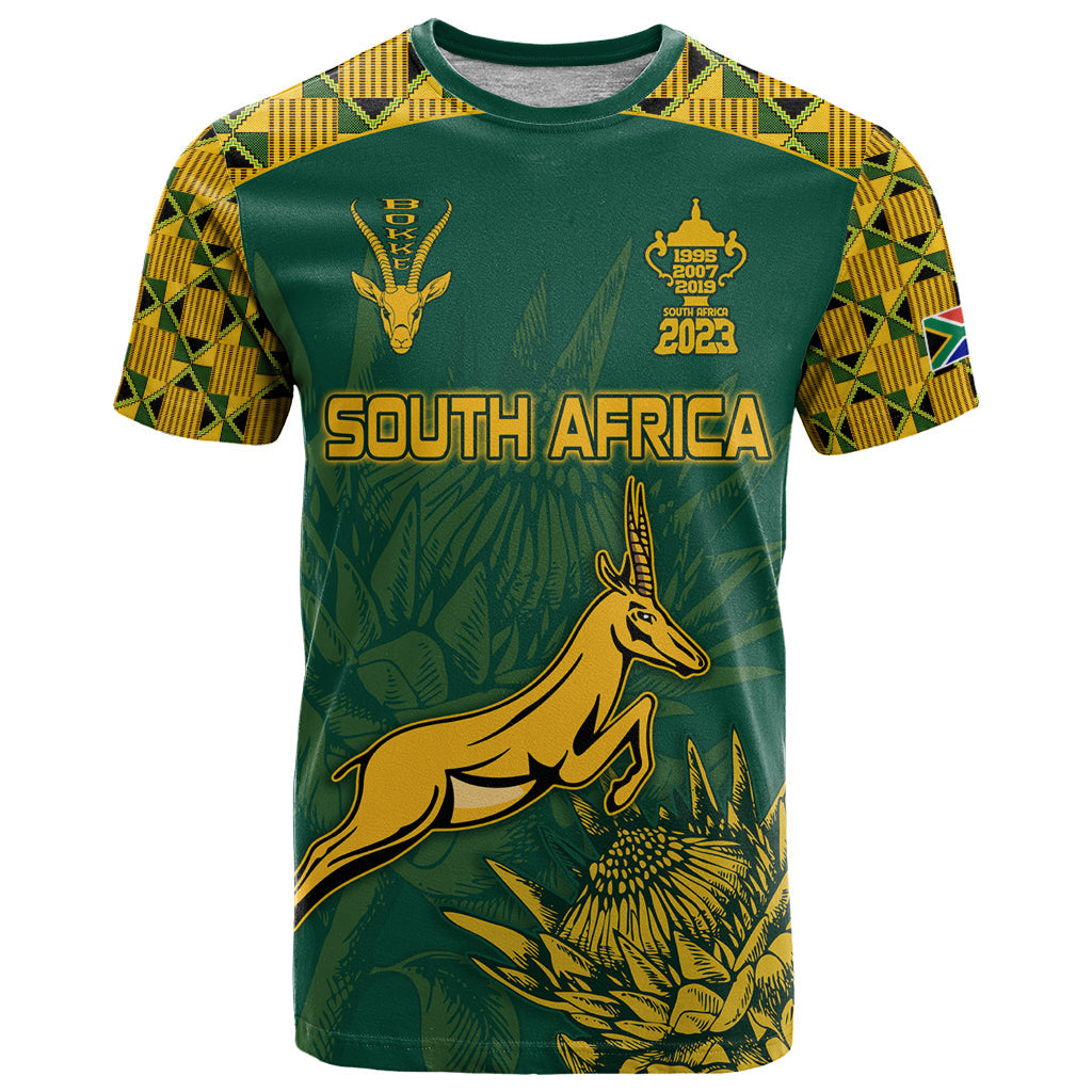 Custom South Africa Rugby T-Shirt Springboks Proud The Champions Graphic Tee