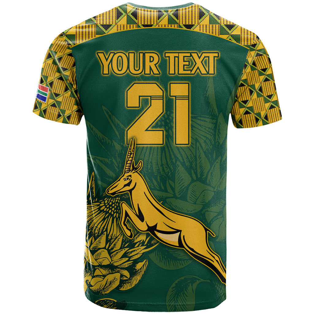 Custom South Africa Rugby T-Shirt Springboks Proud The Champions Graphic Tee