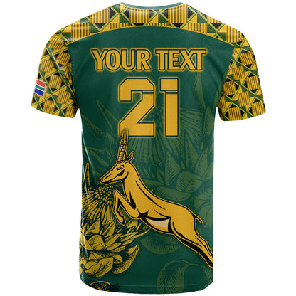 Custom South Africa Rugby T-Shirt Springboks Proud The Champions Graphic Tee