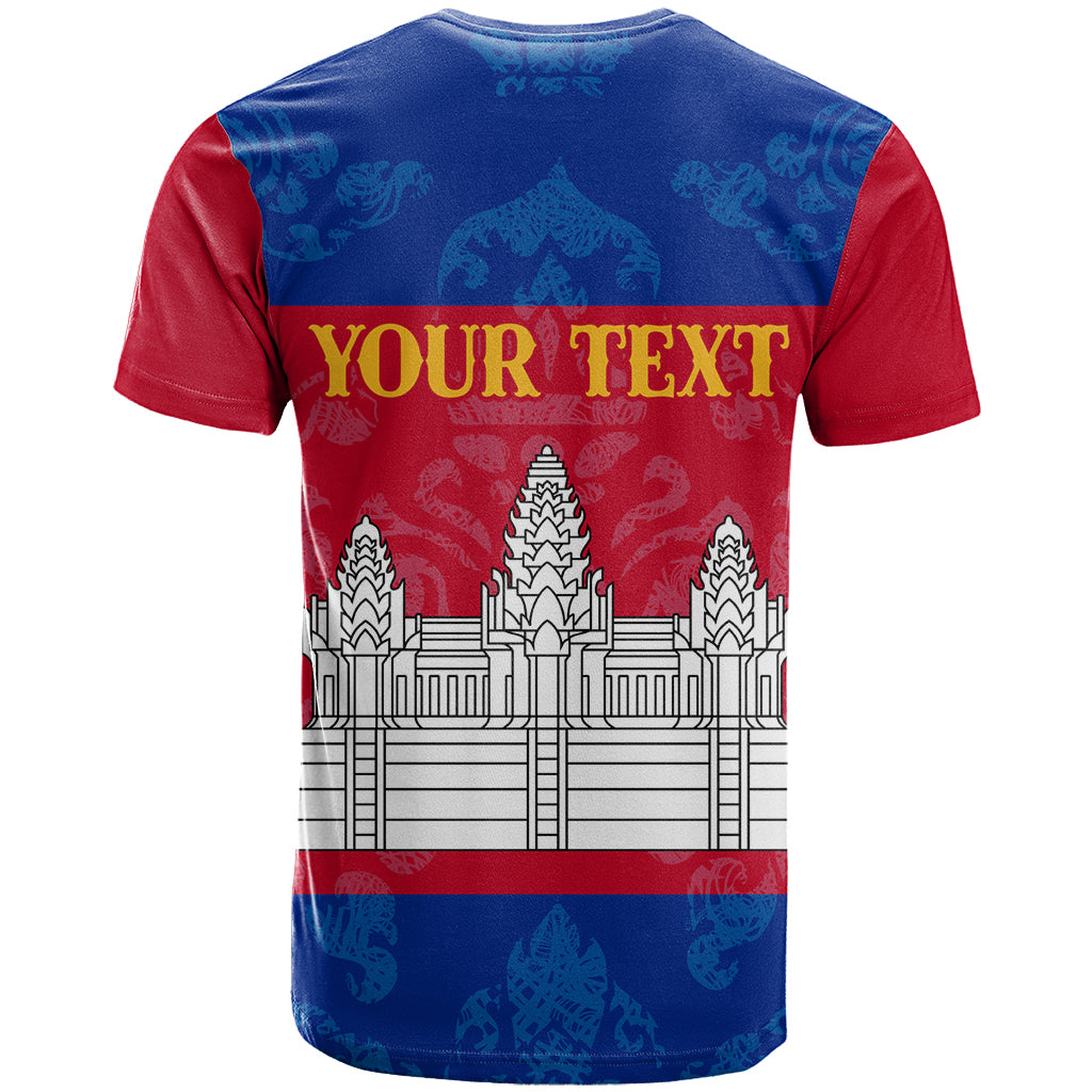 Personalised Cambodia T-Shirt With Simple Flag Style Graphic Tee