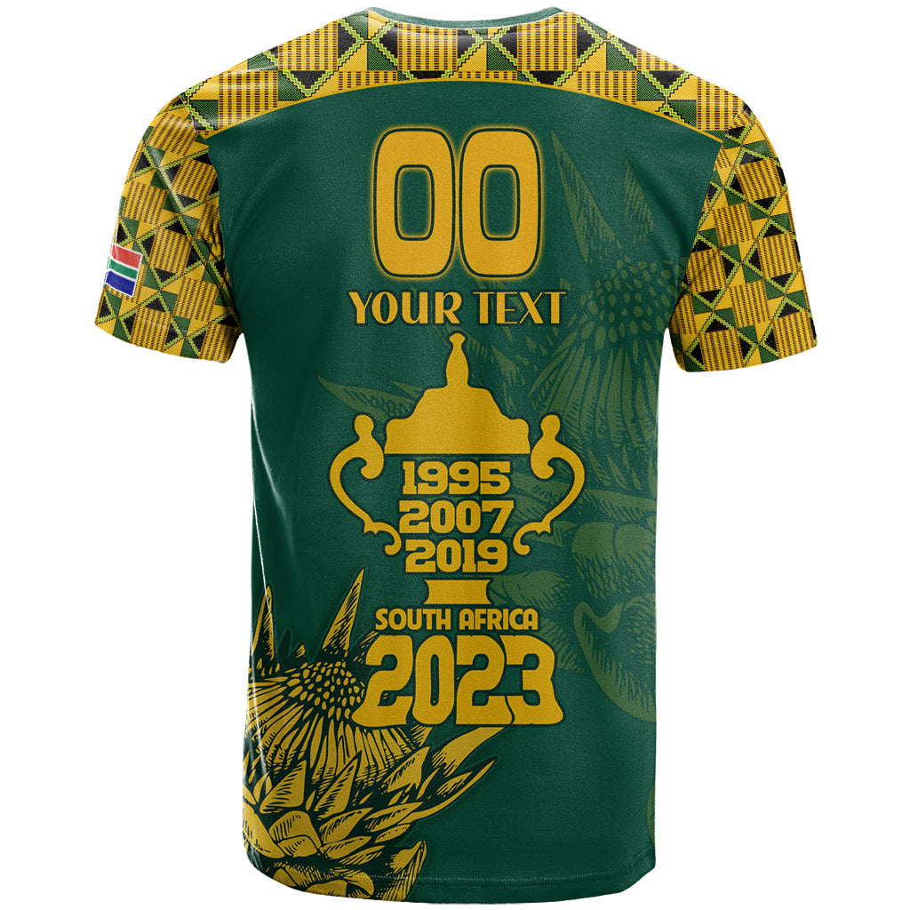 Custom South Africa Rugby T-Shirt Springboks Proud The Champions No2 Graphic Tee