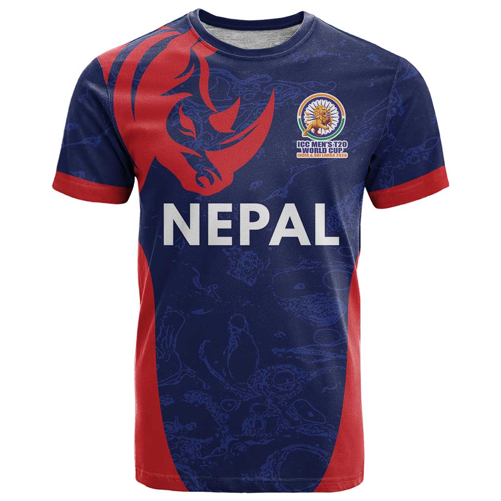 Custom Nepal Cricket Spirit 2026 T-Shirt World T20 Edition Graphic Tee