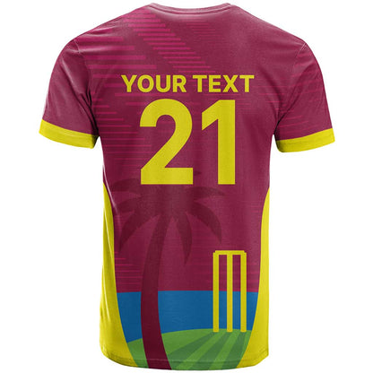 Custom West Indies Cricket Spirit 2026 T-Shirt World T20 Edition Graphic Tee