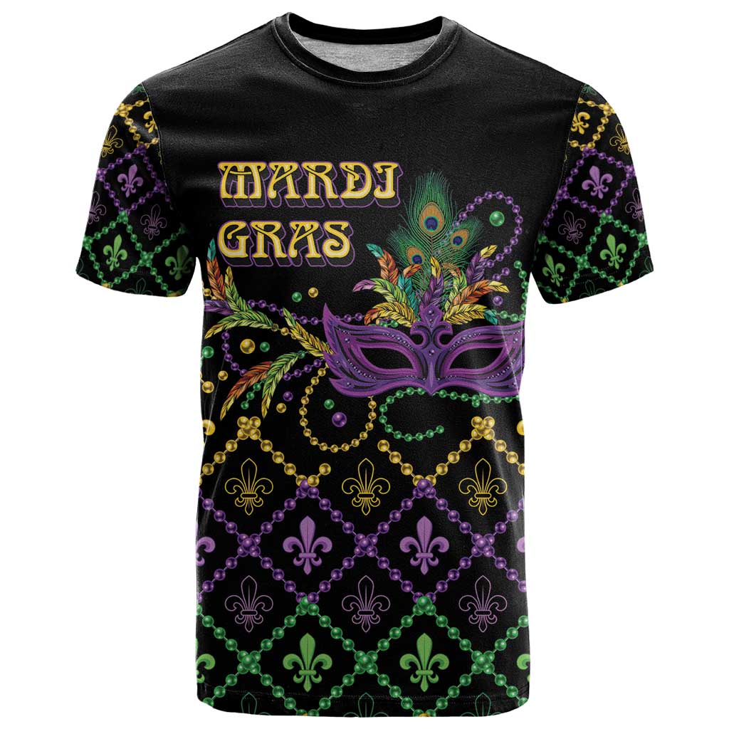 Mardi Gras Carnival T-Shirt Geometric Pattern Vintage Graphic Tee