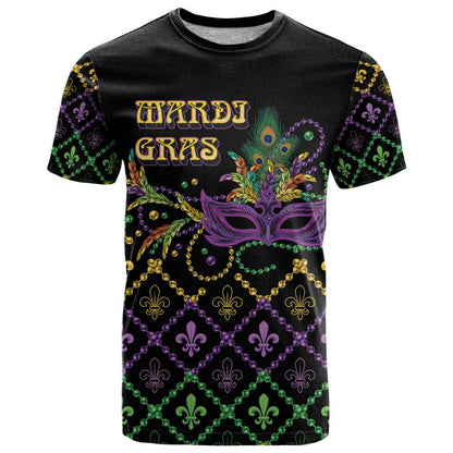 Mardi Gras Carnival T-Shirt Geometric Pattern Vintage Graphic Tee