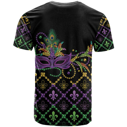Mardi Gras Carnival T-Shirt Geometric Pattern Vintage Graphic Tee