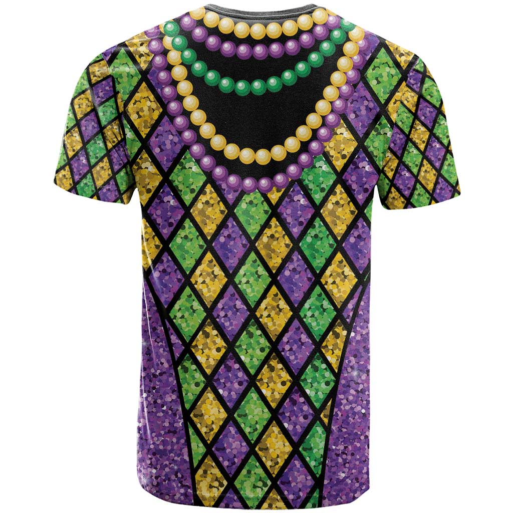 Mardi Gras Strings of Beads T-Shirt Graphic Tee