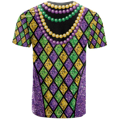 Mardi Gras Strings of Beads T-Shirt Graphic Tee