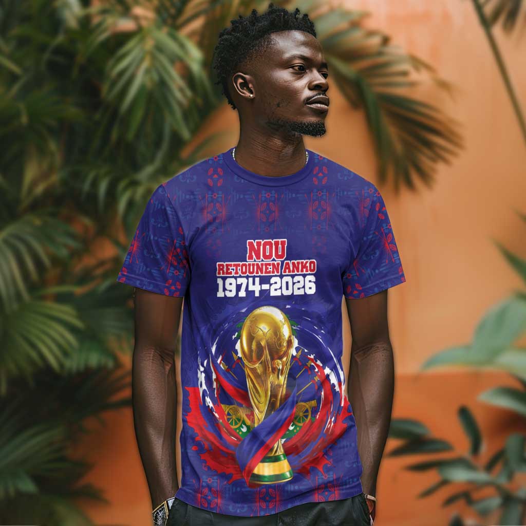 Custom Haiti Grenadye Alaso T-Shirt Blue Nou Retounen Anko 1974-2026 Graphic Tee