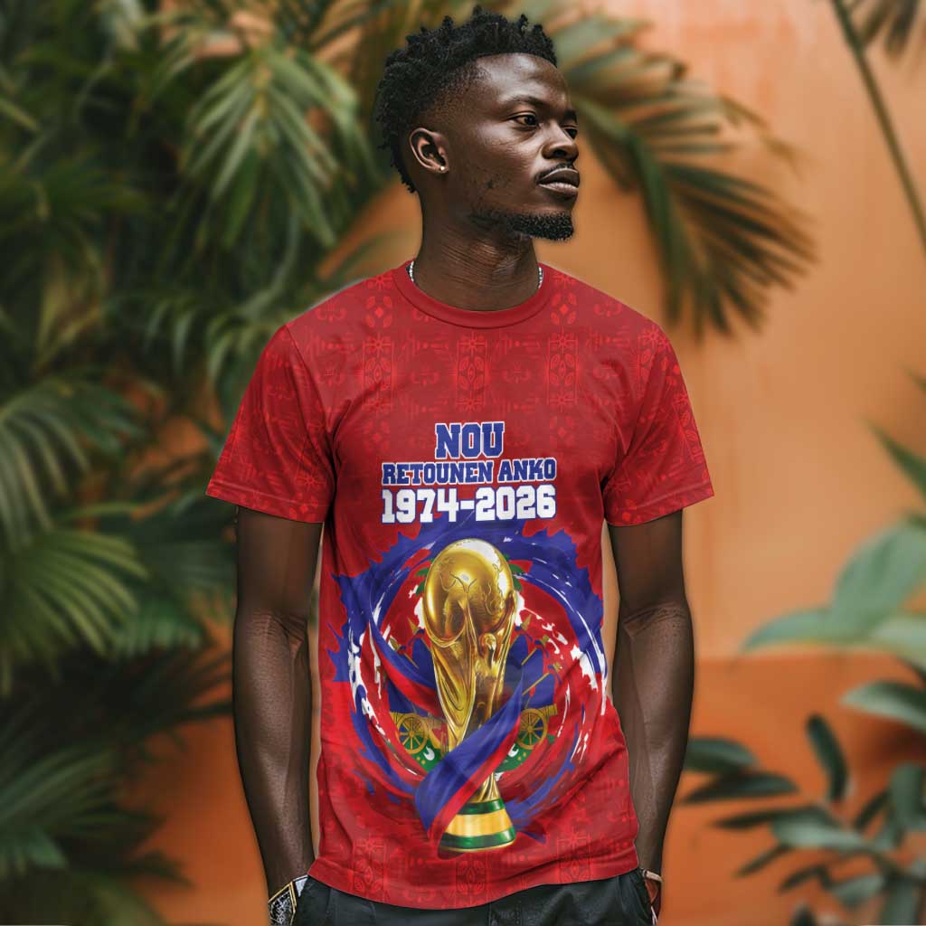 Custom Haiti Grenadye Alaso T-Shirt Red Nou Retounen Anko 1974-2026 Graphic Tee