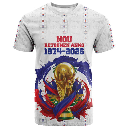 Custom Haiti Grenadye Alaso T-Shirt White Nou Retounen Anko 1974-2026 Graphic Tee