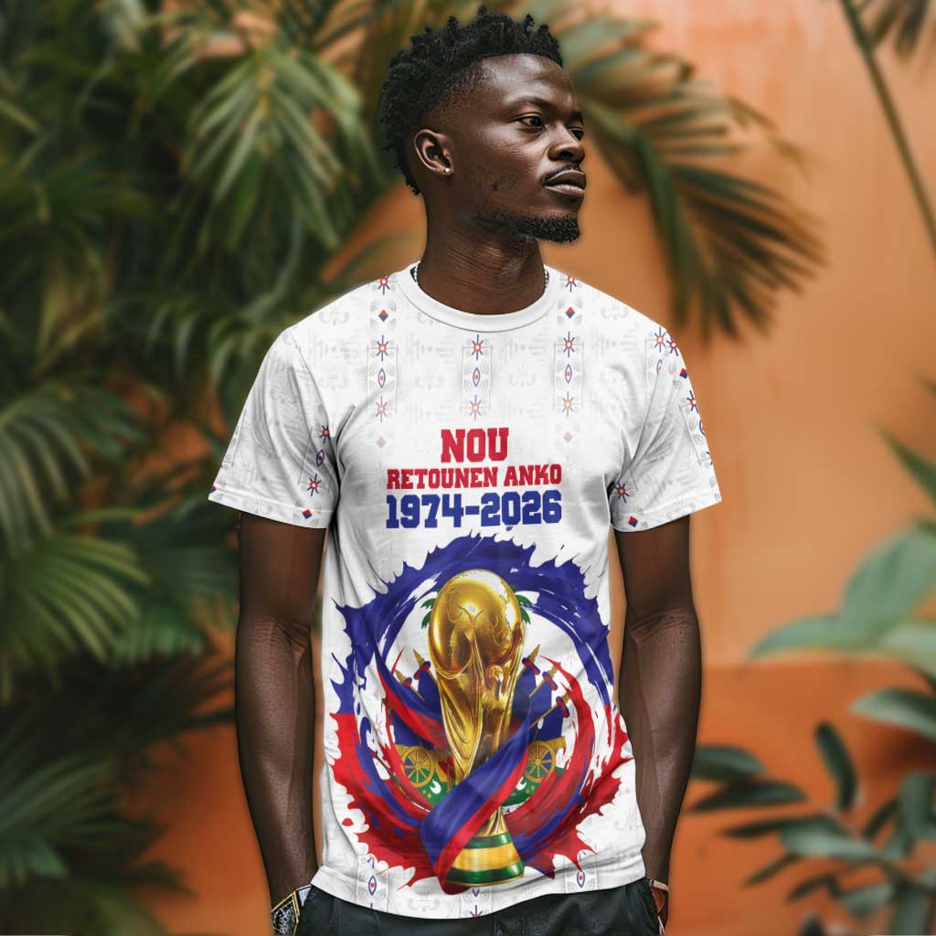 Custom Haiti Grenadye Alaso T-Shirt White Nou Retounen Anko 1974-2026 Graphic Tee