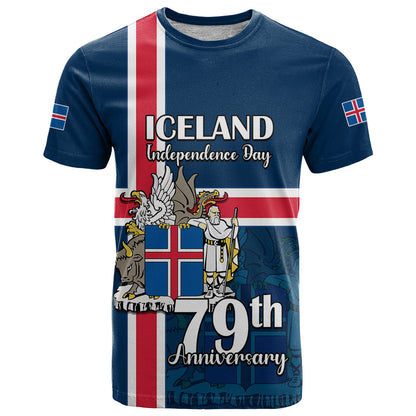 Custom Iceland T-Shirt Icelandic National Day Graphic Tee