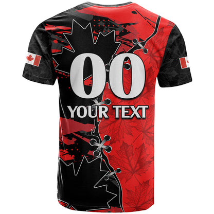 Custom Canada Womens Soccer T-Shirt Go Canucks Maple Leaf Graphic Tee