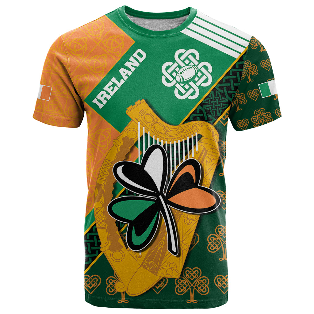 Custom Ireland Rugby T-Shirt Go Irish Shamrock World Cup Graphic Tee