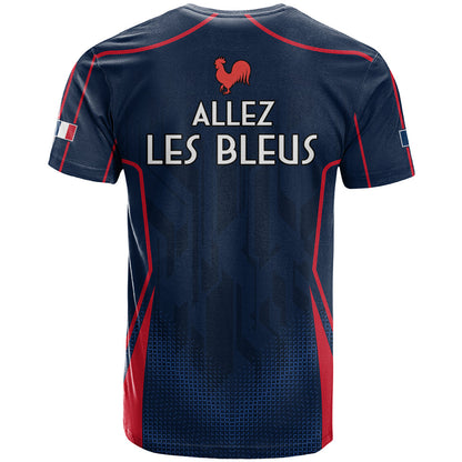 France Rugby T-Shirt Allez Les Bleus Go World Cup Graphic Tee