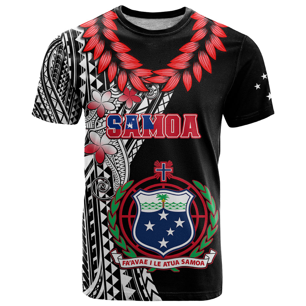 Polynesian Pride Samoa T-Shirt Ula Fala Mix Samoan Tribal Black Version Graphic Tee