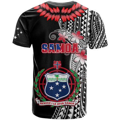 Polynesian Pride Samoa T-Shirt Ula Fala Mix Samoan Tribal Black Version Graphic Tee