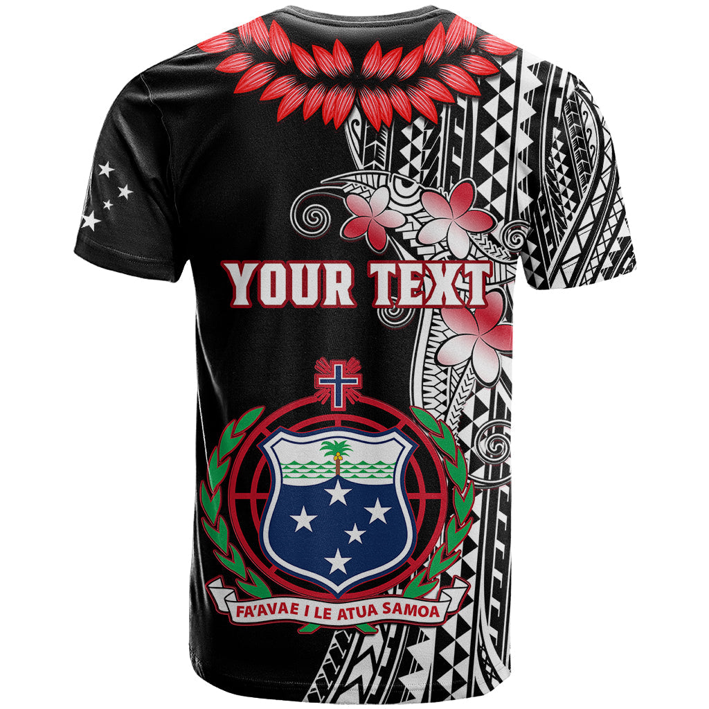 Personalised Samoa T-Shirt Ula Fala Mix Samoan Tribal Black Version Graphic Tee